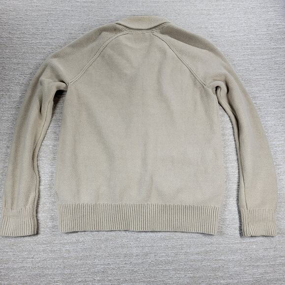 Gap Shawl Collar Cardigan Sweater Size XL Oatmeal Knit Cotton Grandpa Old Money - Picture 15 of 15